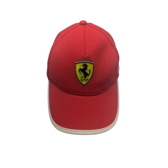 Ferrari Red & White Adjustable Baseball Cap With Embroidered Logo NWT - Picture 2 of 10